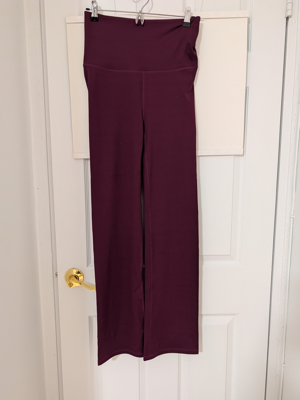 GAIAM Wide-Leg High-Waist Pants in Plum
